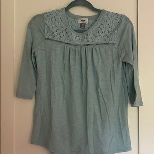 Old Navy three quarter sleeved smocked shirt